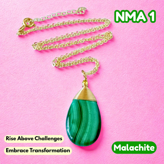 Malachite Teardrop Pendant | NMA1