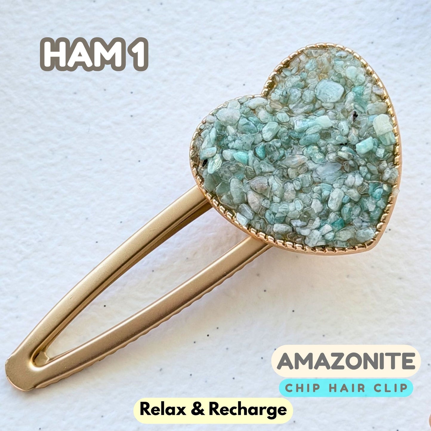 Amazonite Hair Clip | HAM1