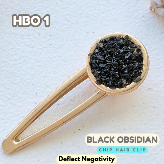 Black Obsidian Hair Clip | HBO1