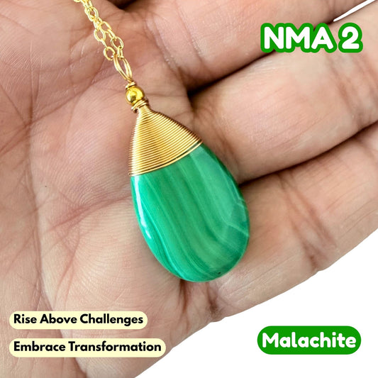 Malachite Teardrop Pendant | NMA2