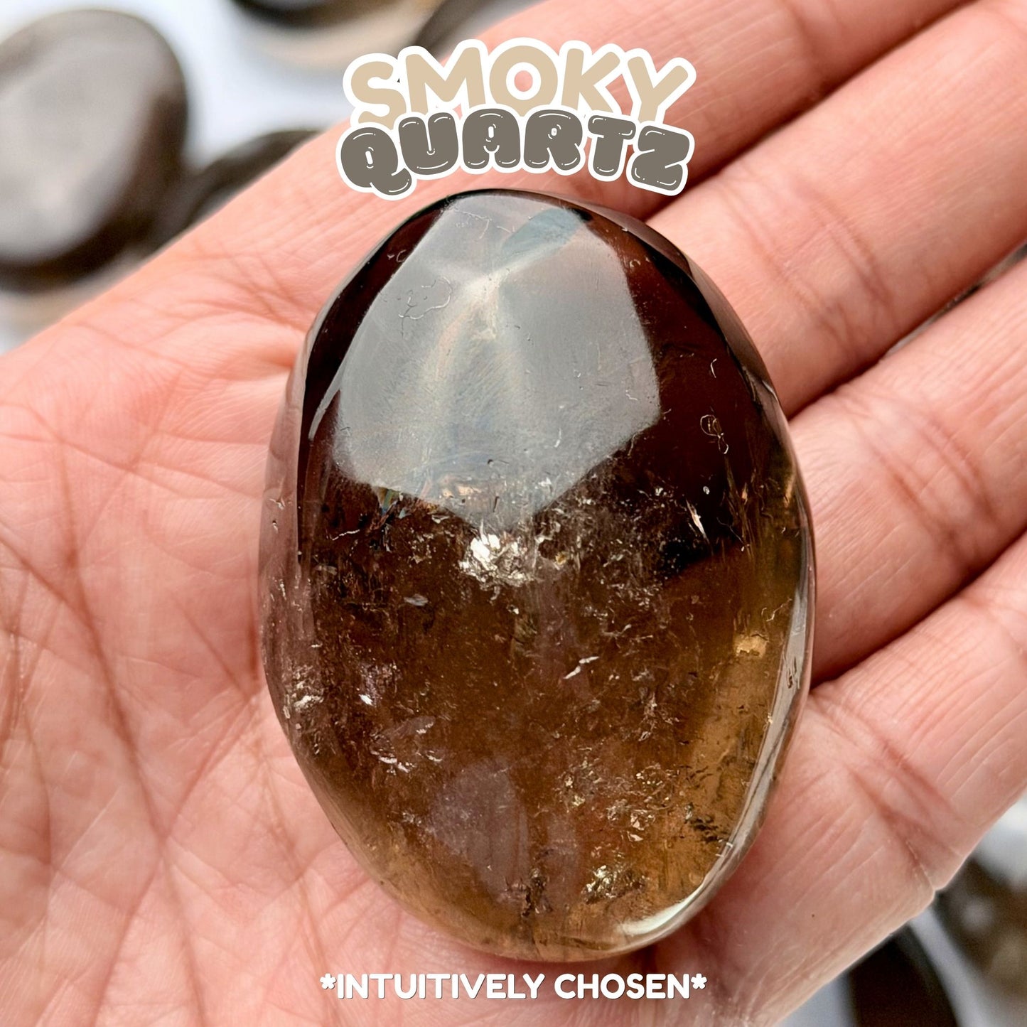 Smoky Quartz Palm Stone | Intuitively Chosen