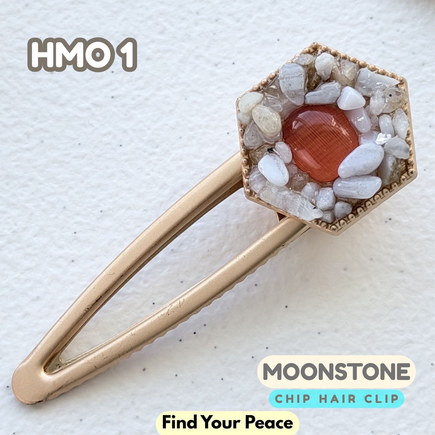 Moonstone Hair Clip | HMO1