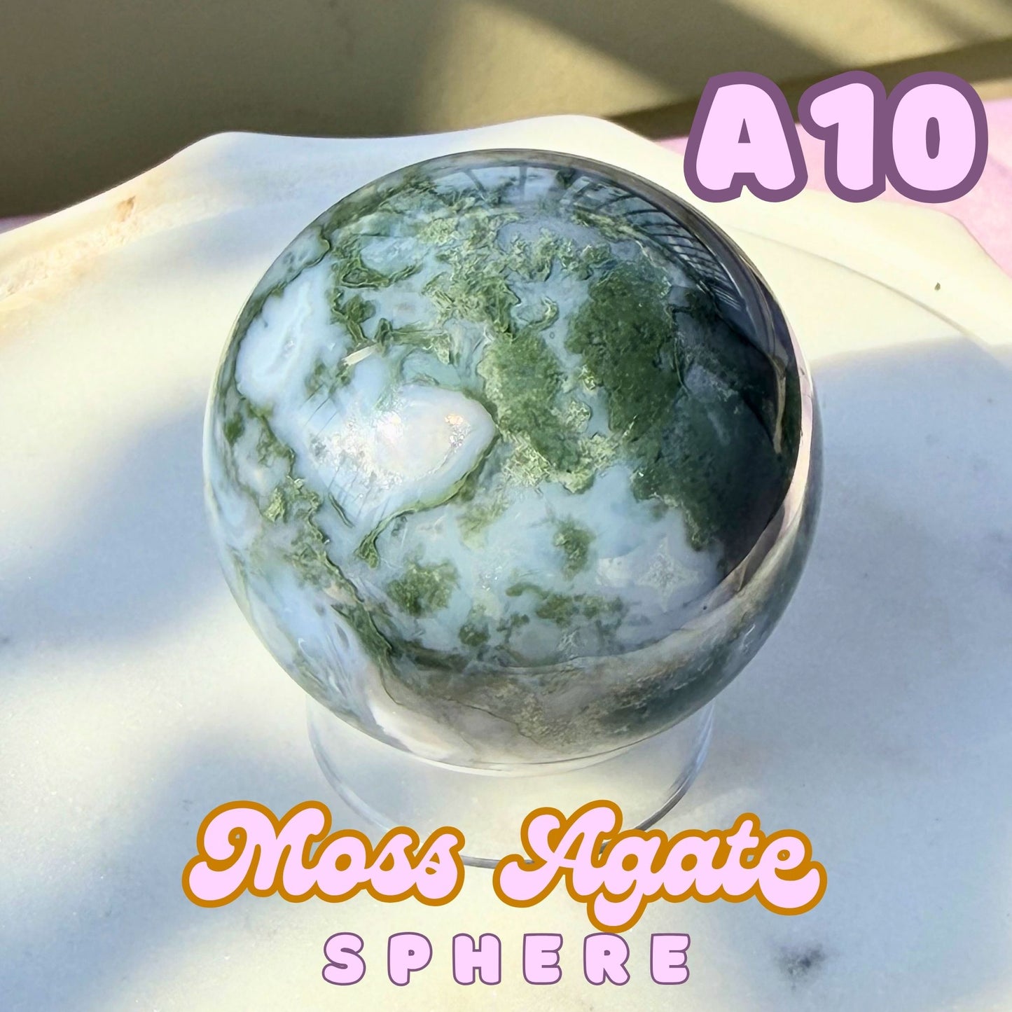Moss Agate Sphere | A10