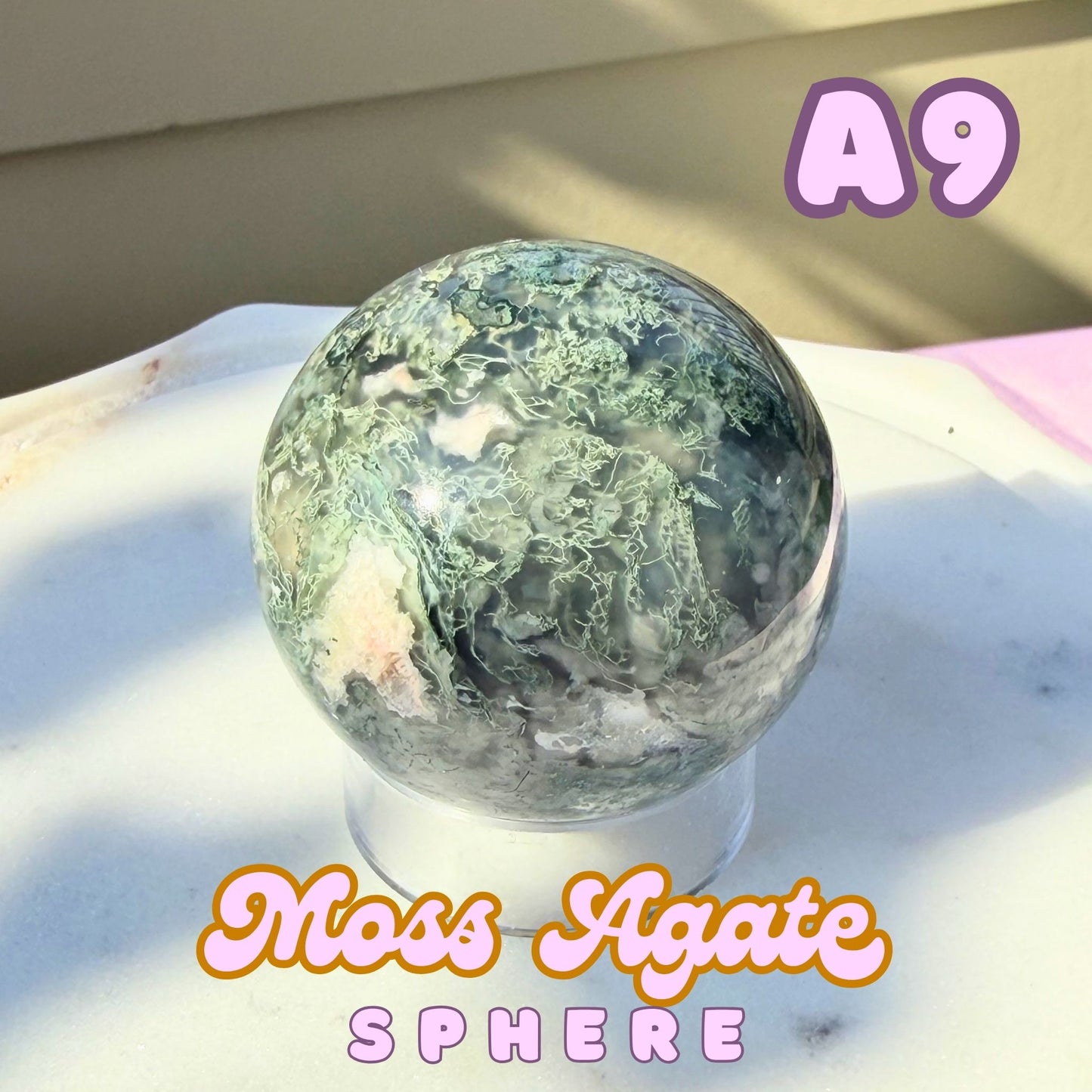 Moss Agate Sphere | A9