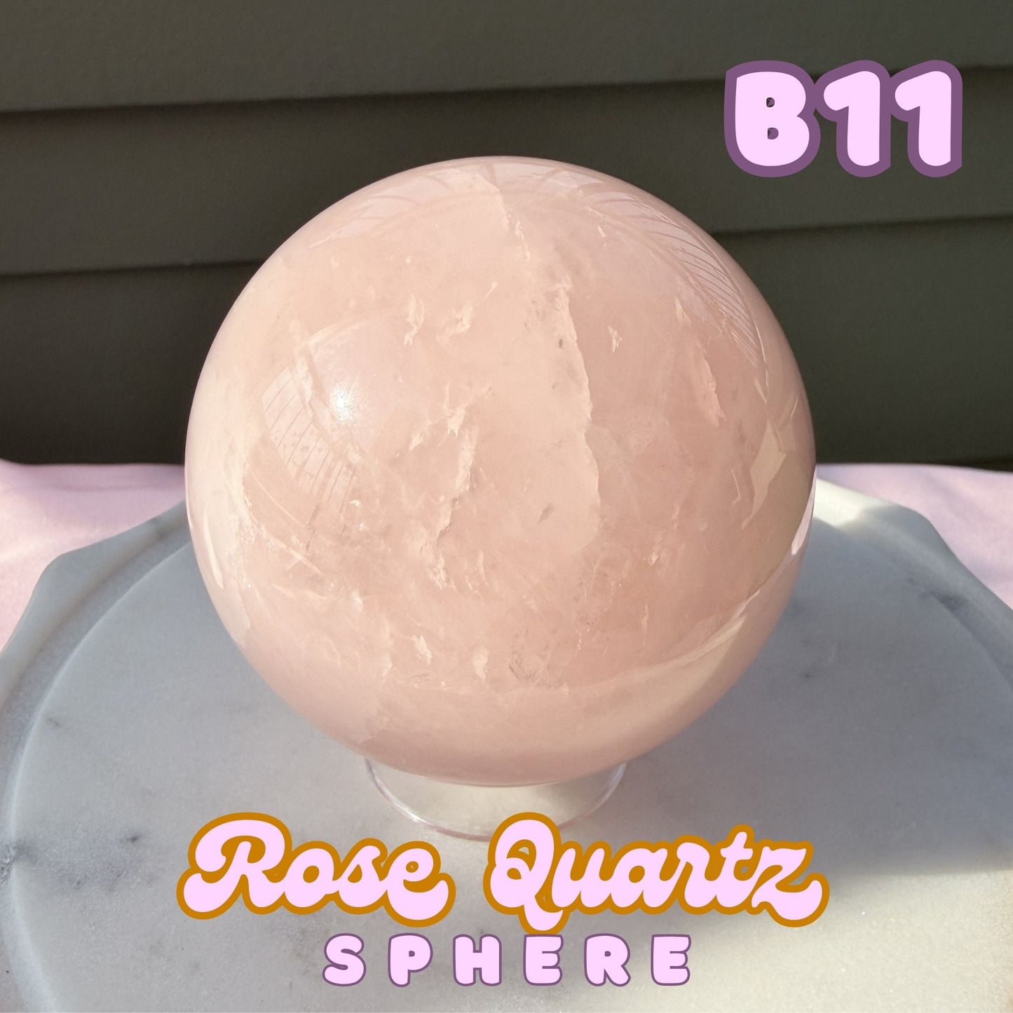 Rose Quartz Sphere | B11