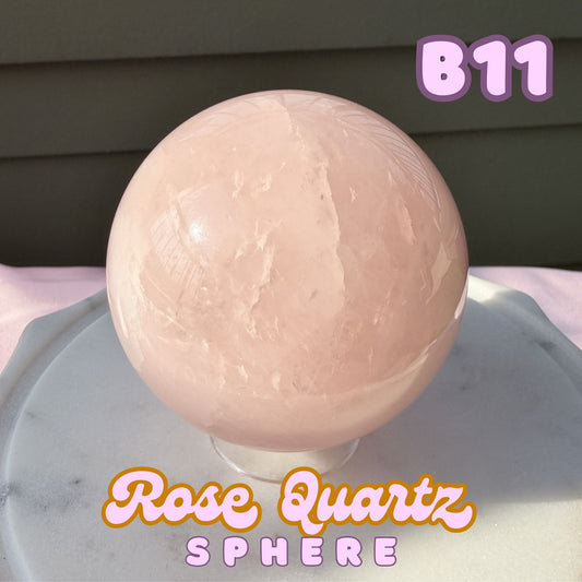 Rose Quartz Sphere | B11