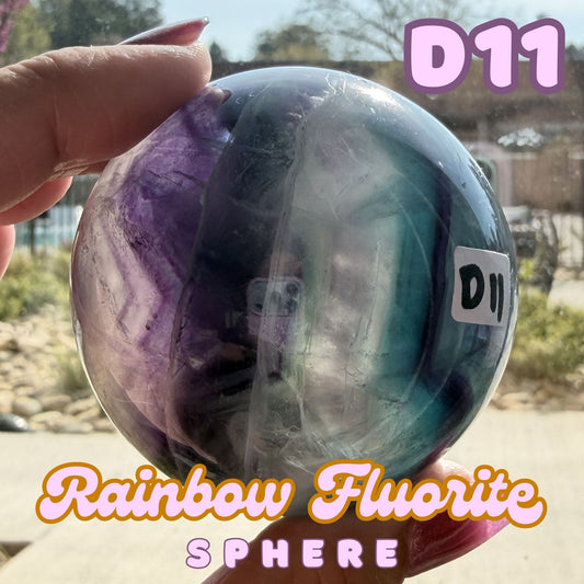 Rainbow Fluorite Sphere | D11