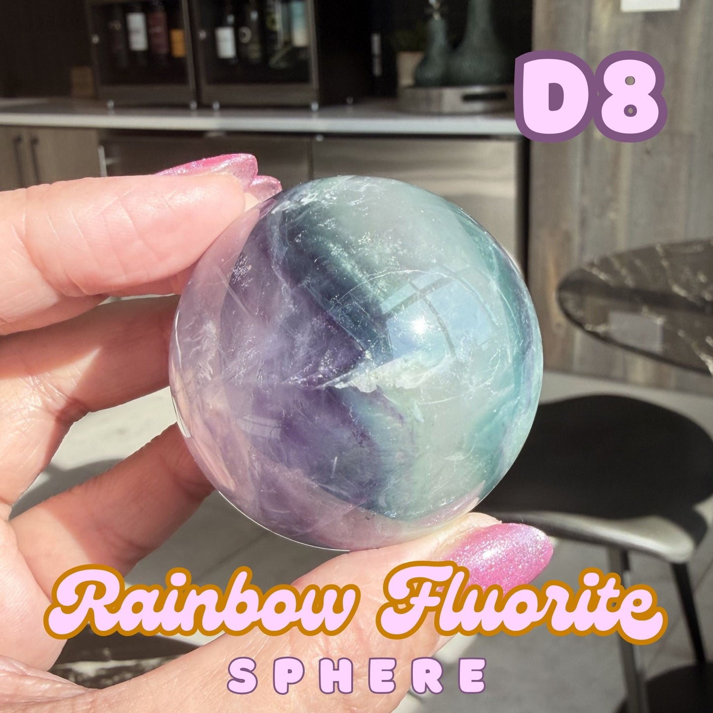 Rainbow Fluorite Sphere | D8