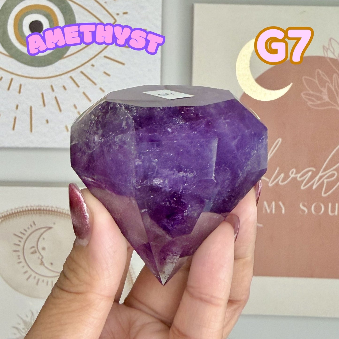 Amethyst 3D Diamond Carving | G7