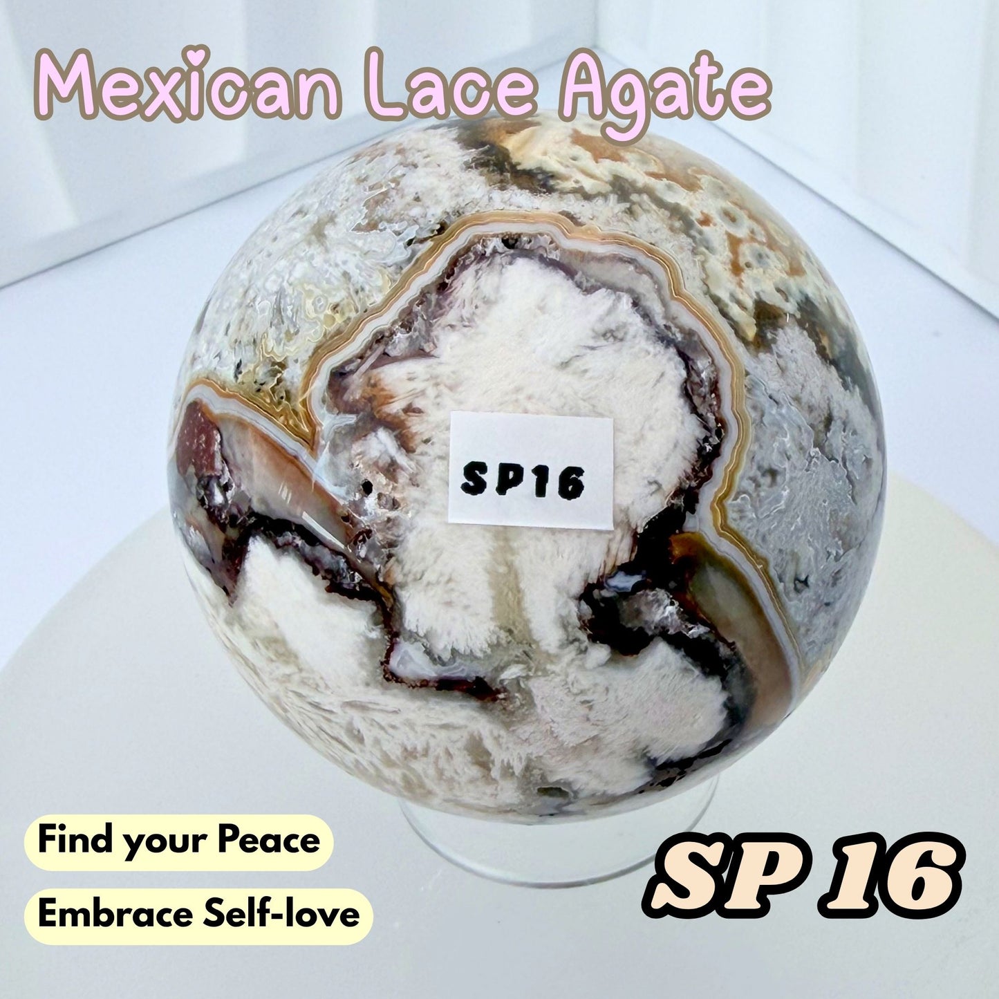 Mexican Lace Agate Sphere | SP16