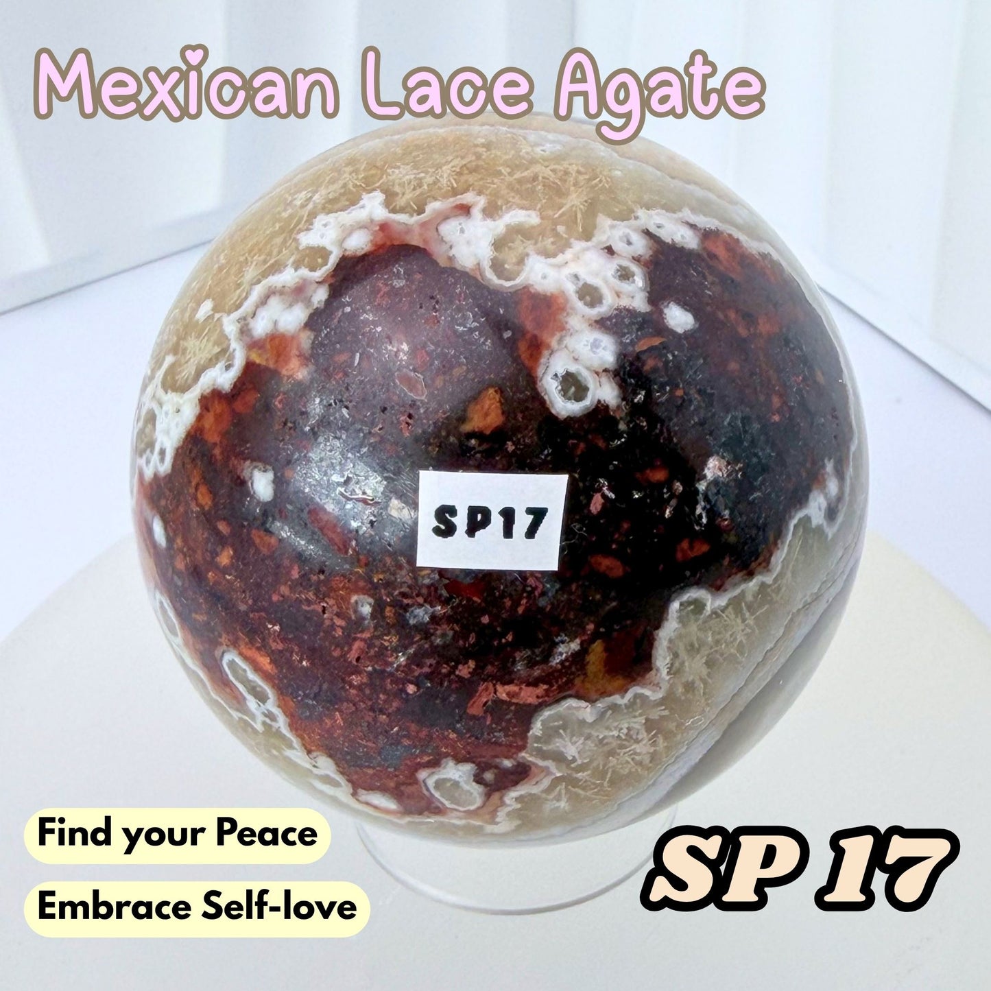 Mexican Lace Agate Sphere | SP17