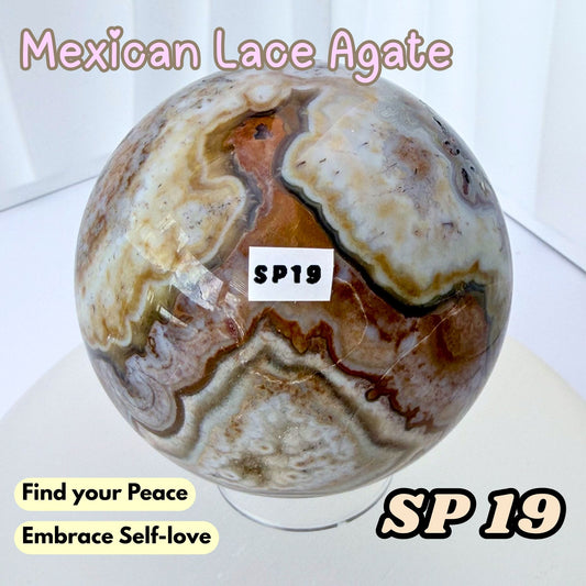 Mexican Lace Agate Sphere | SP19