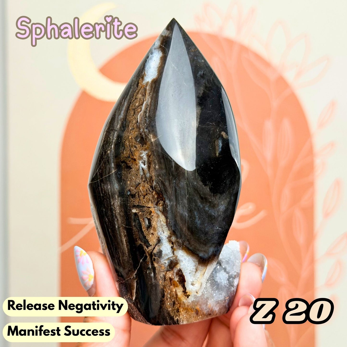 Druzy Sphalerite Flame Freeform | Z20