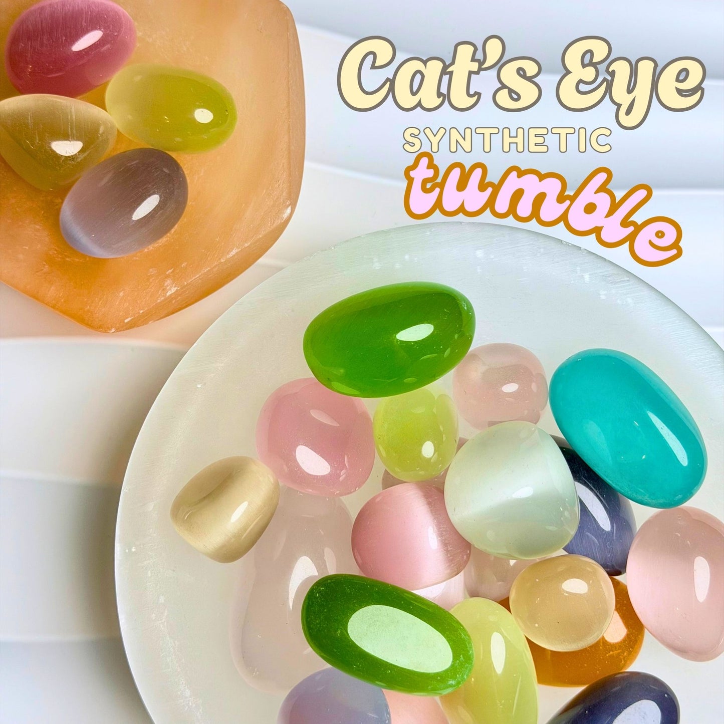 Cat's Eye Tumbled Stone | Synthetic | Intuitively Chosen
