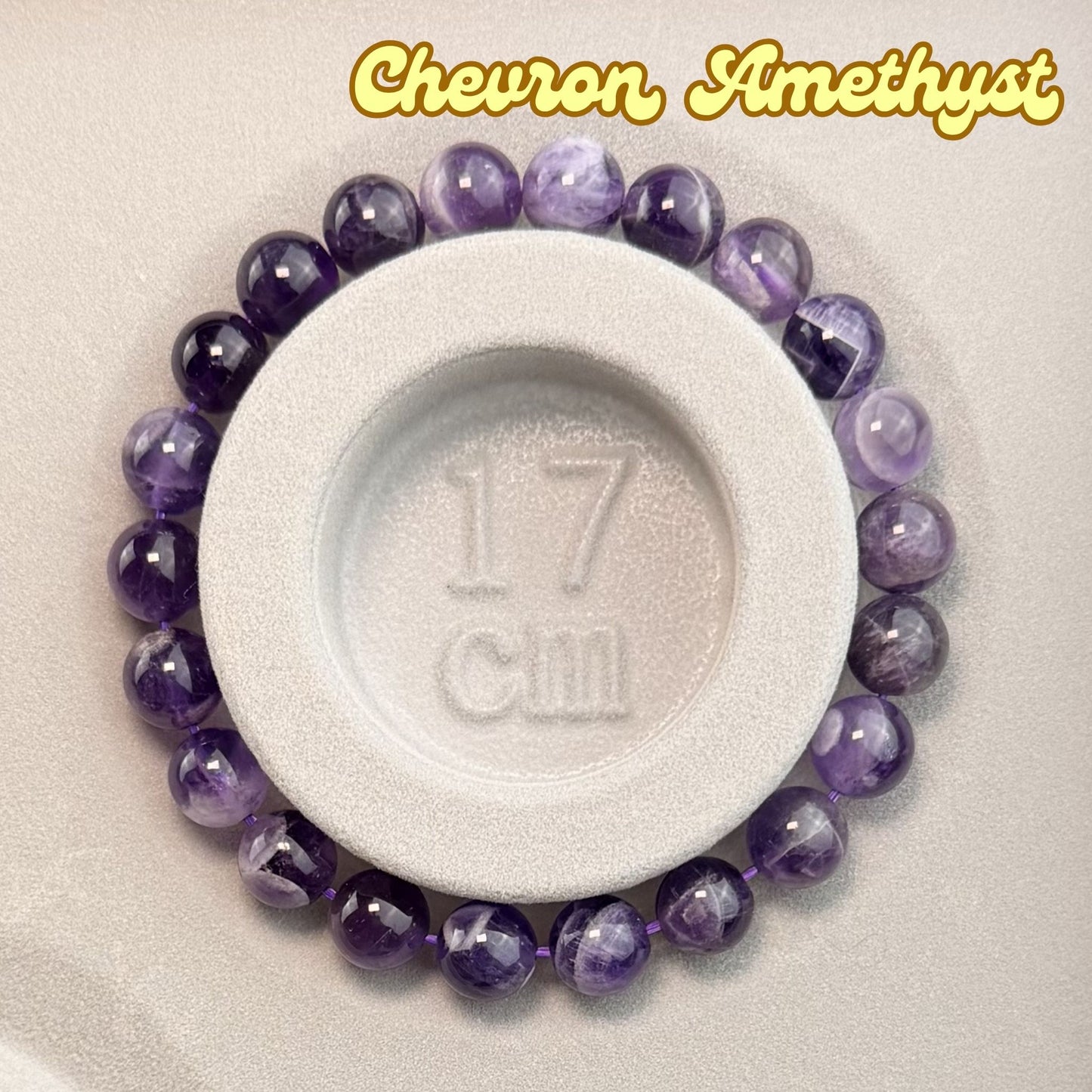 Chevron Amethyst 8mm Bracelet