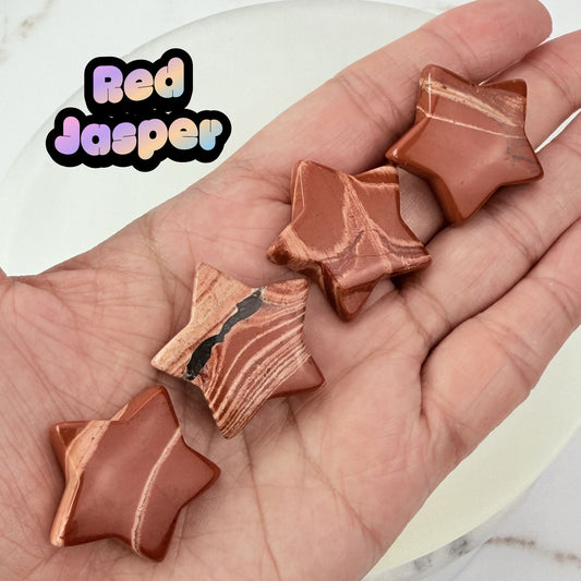 Red Jasper Mini Star Carving