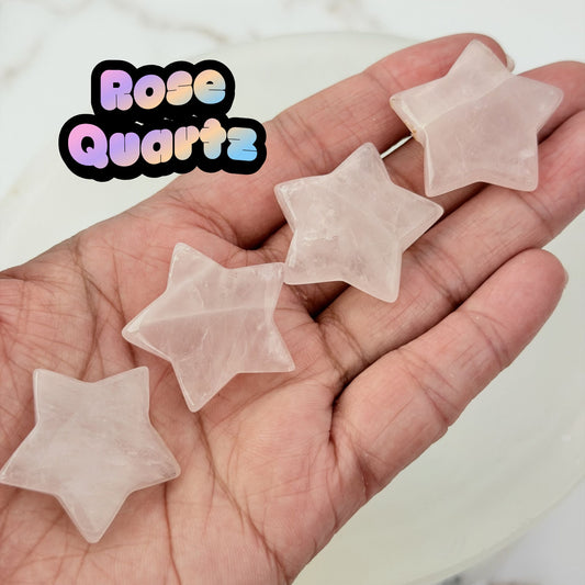 Rose Quartz Mini Star Carving