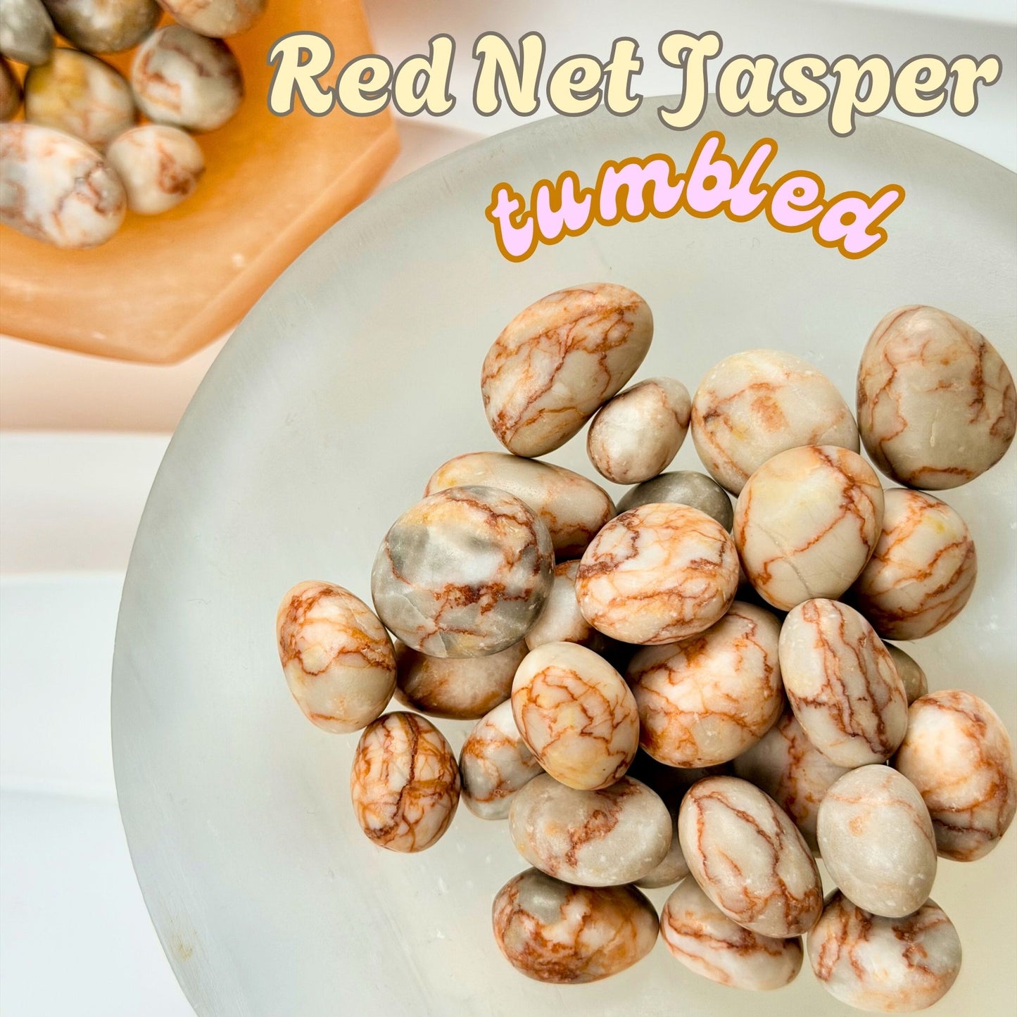Red Net Jasper Tumbled Stone