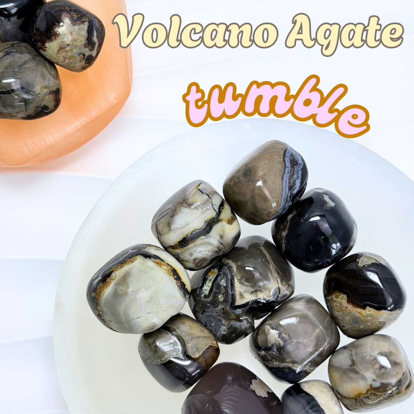 Volcano Agate Tumbled stone | Intuitively Chosen