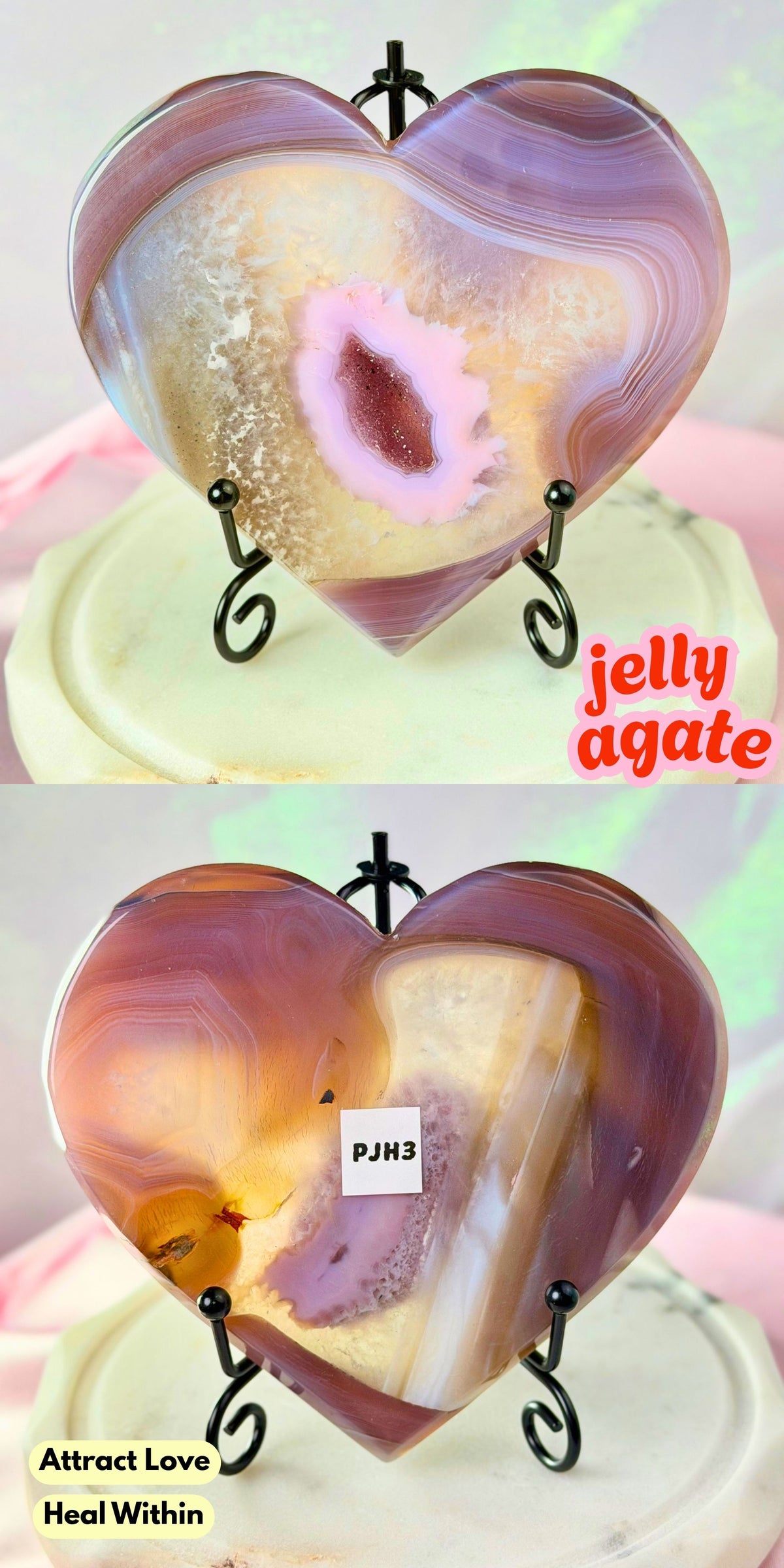 Druzy Pink Purple Jelly Agate (Color-Enhanced Crystal) | Choose your Own