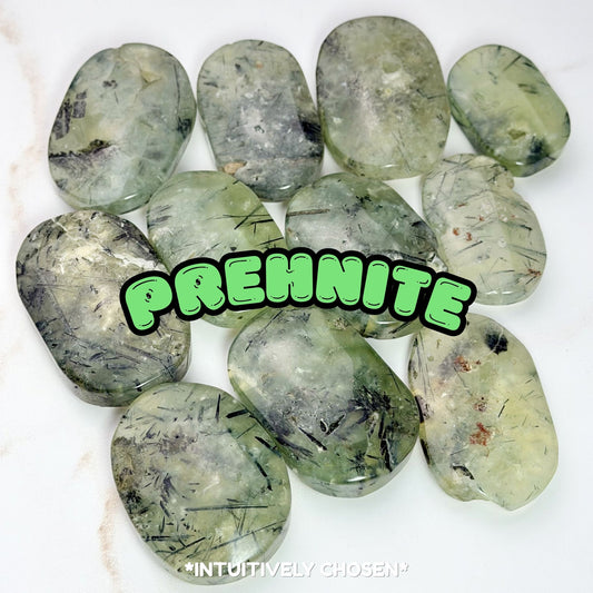 Prehnite Palm Stone | Intuitively Chosen
