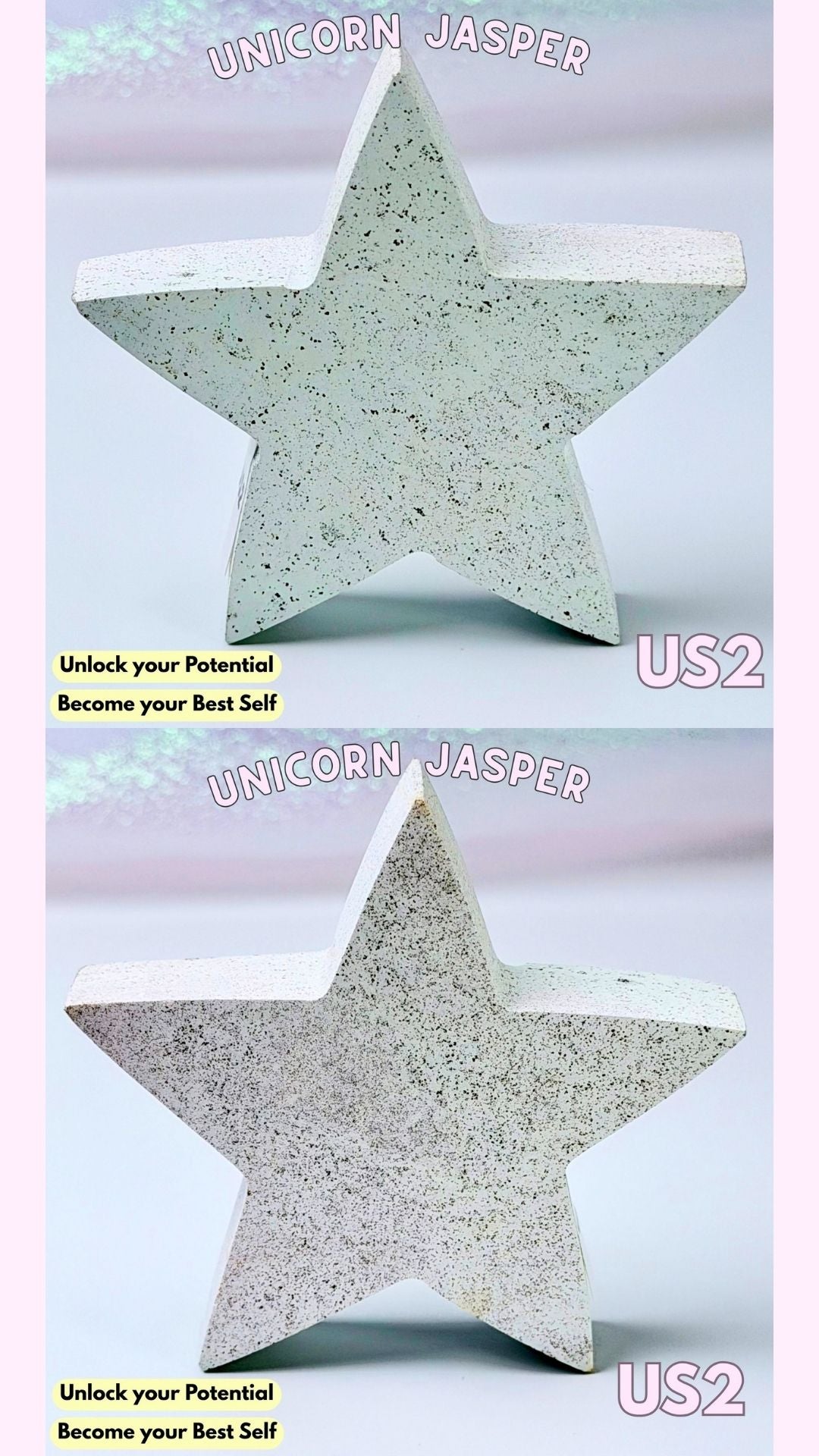 Unicorn Jasper Star Carving | Choose your Own