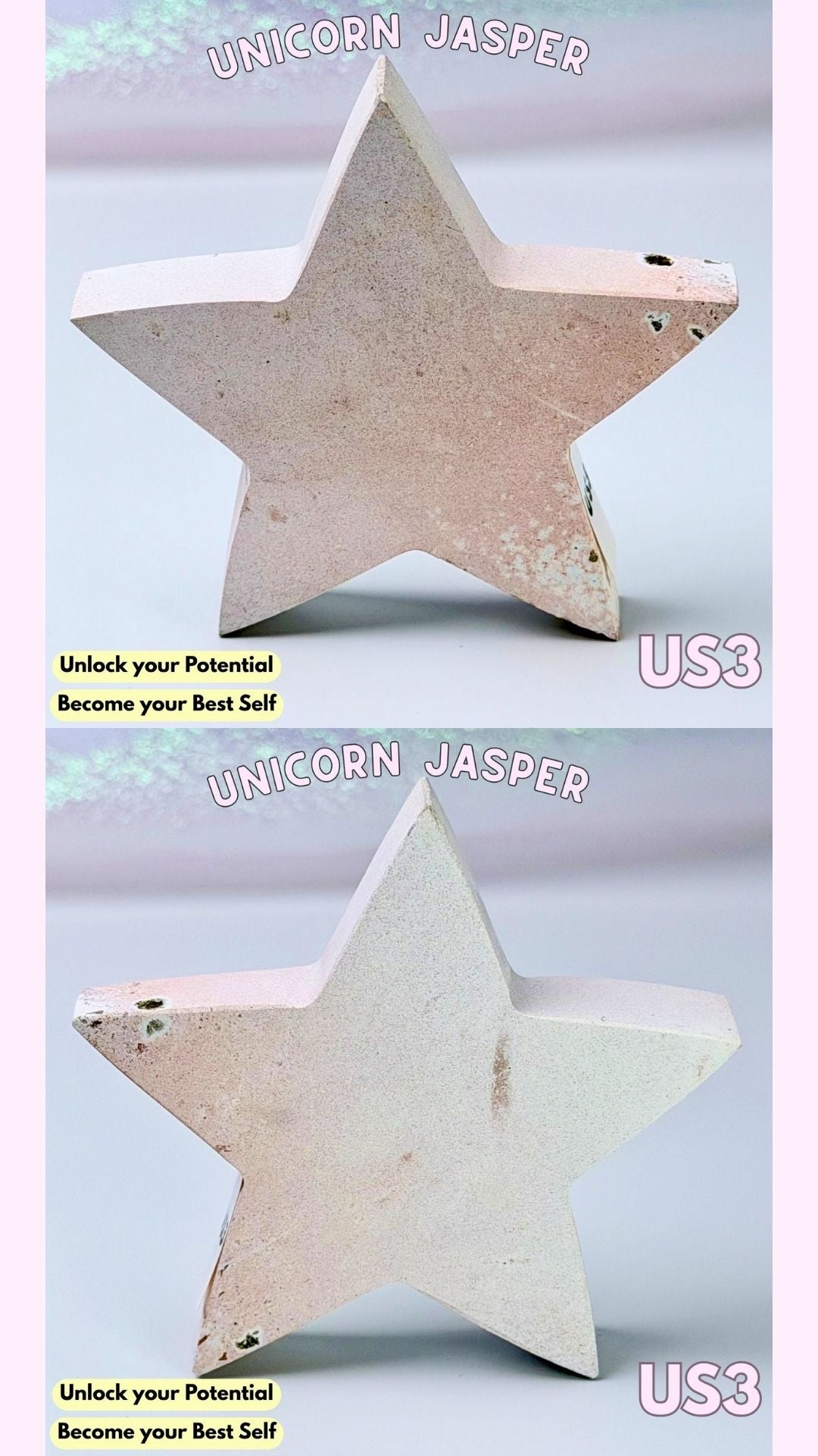Unicorn Jasper Star Carving | Choose your Own