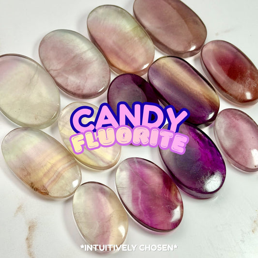 Candy Fluorite Palm Stone | Intuitively Chosen