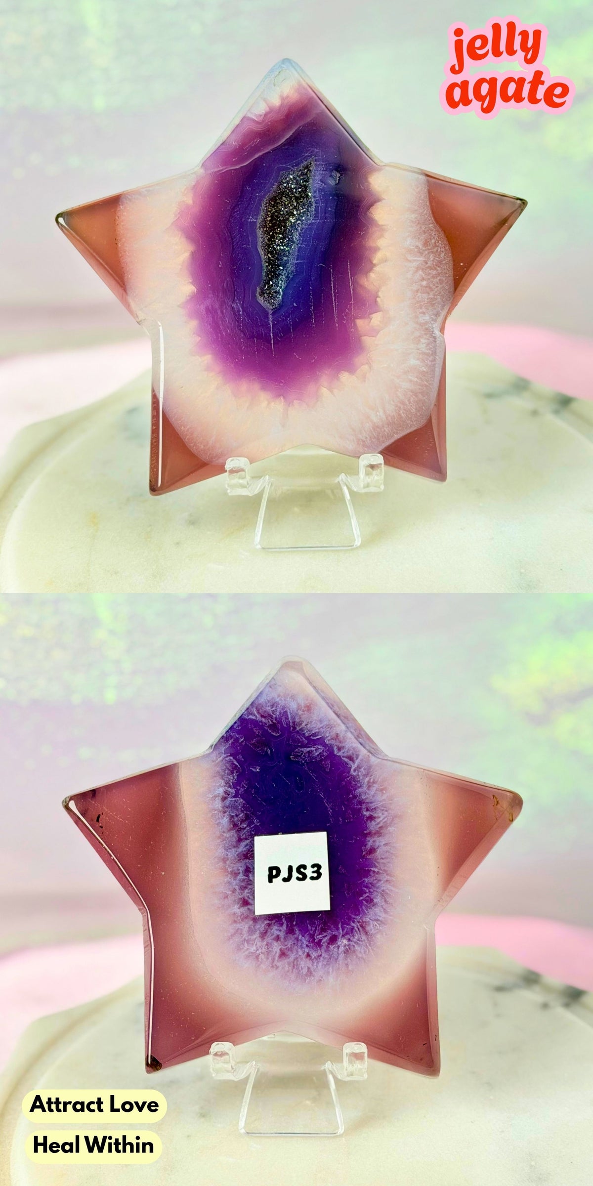 Druzy Pink Purple Jelly Agate (Color-Enhanced Crystal) | Choose your Own