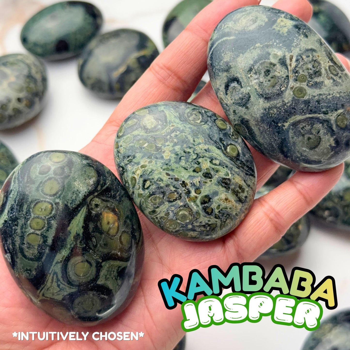 Kambaba Jasper Palm Stone | Intuitively Chosen