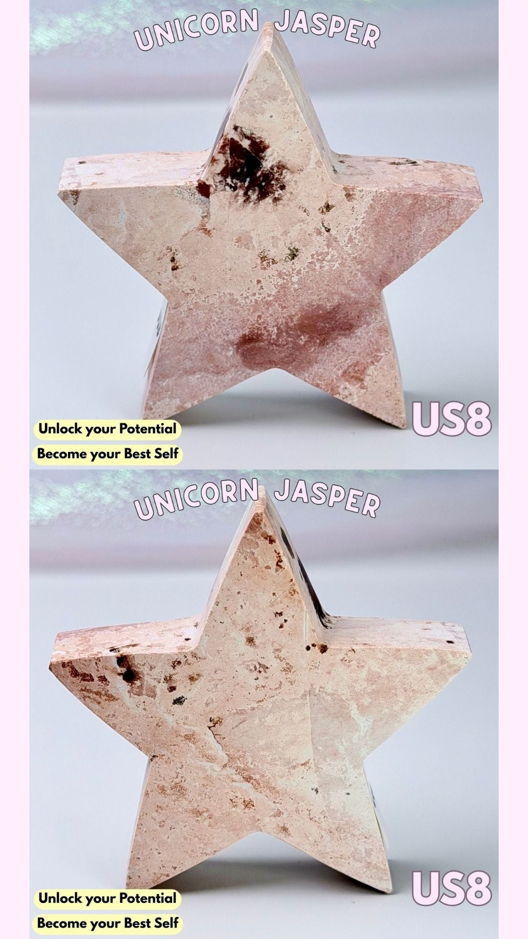 Unicorn Jasper Star Carving | Choose your Own