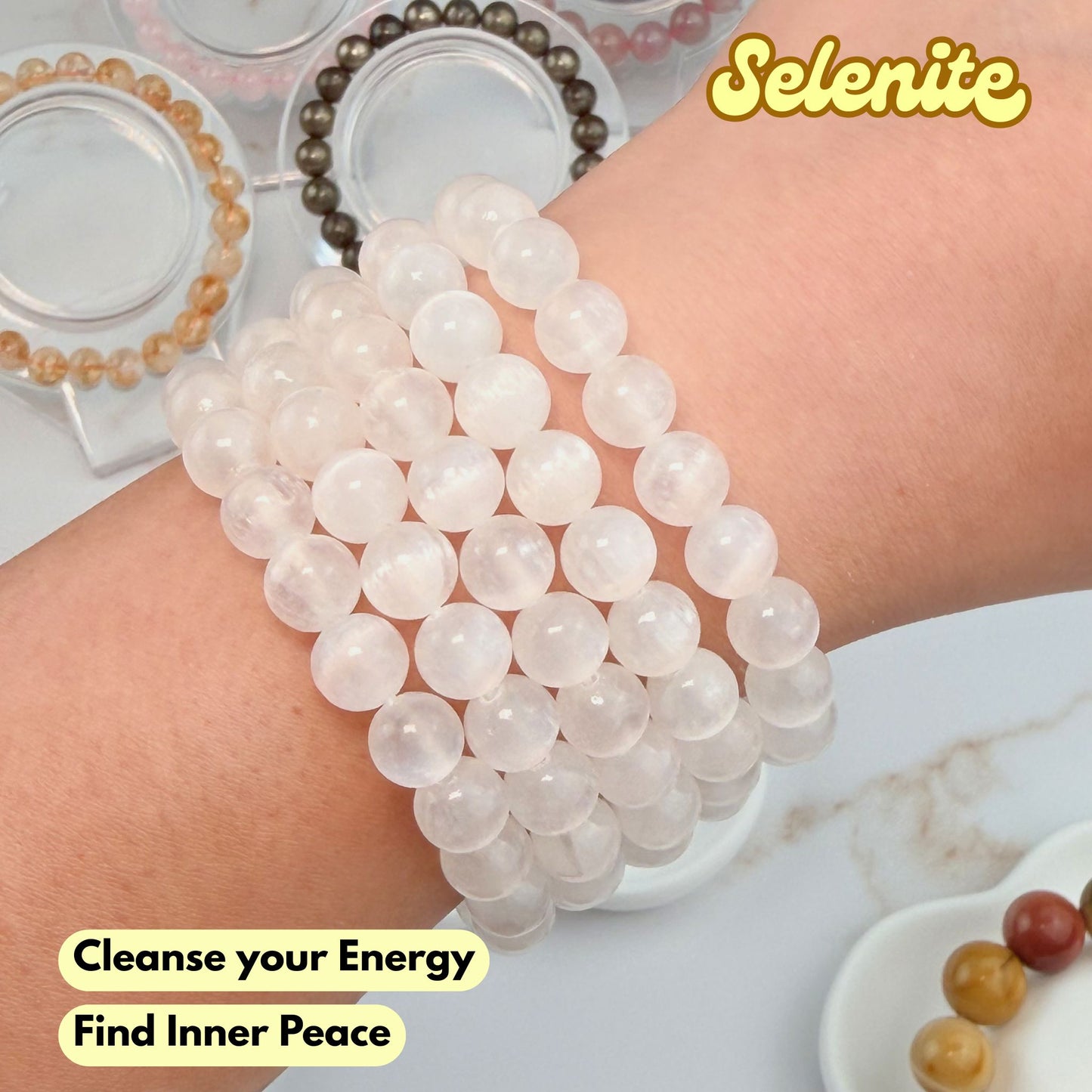 Selenite 8mm Bracelet