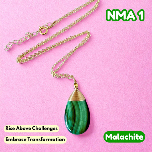 Malachite Teardrop Pendant | NMA1