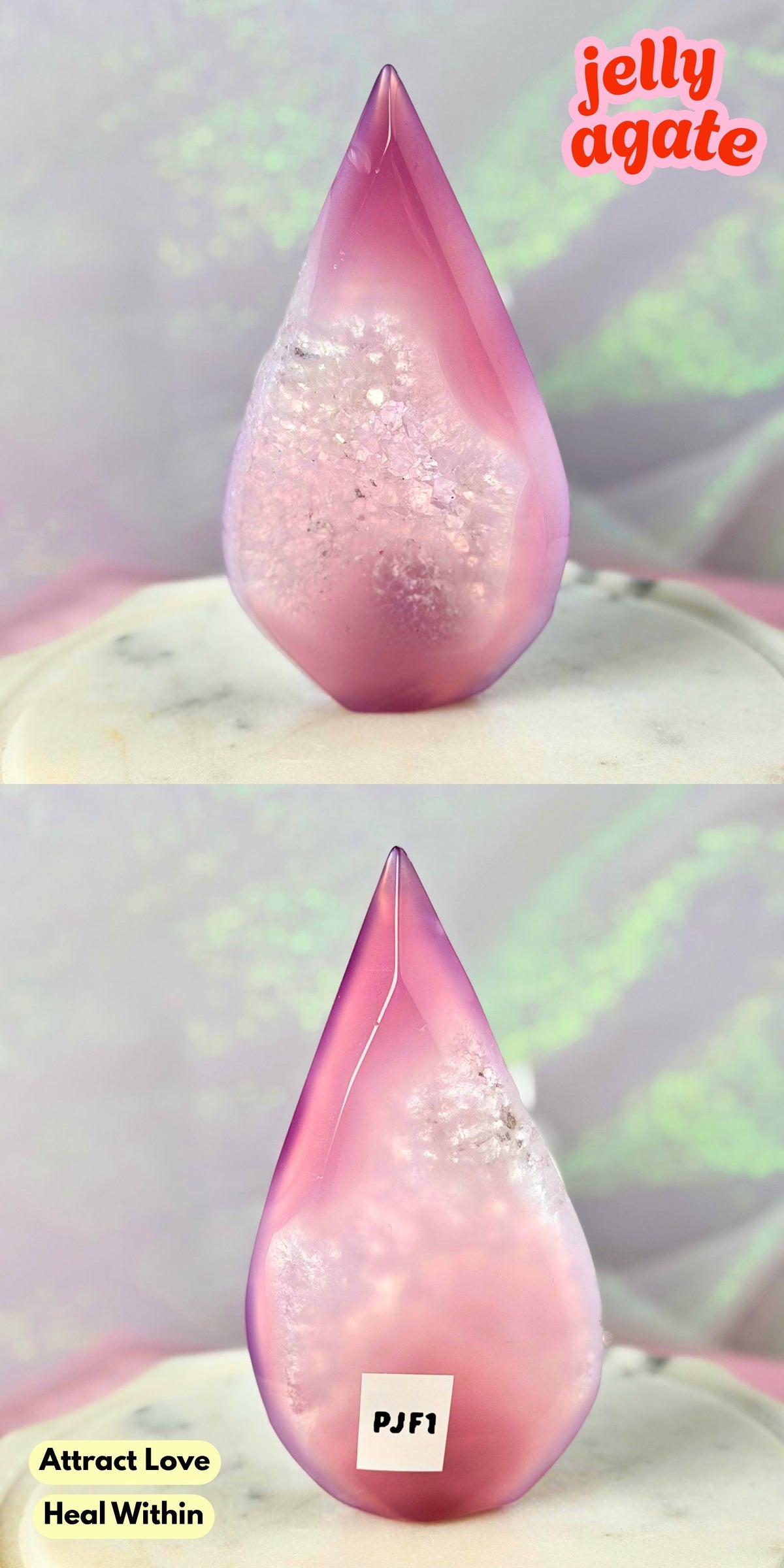 Druzy Pink Purple Jelly Agate (Color-Enhanced Crystal) | Choose your Own