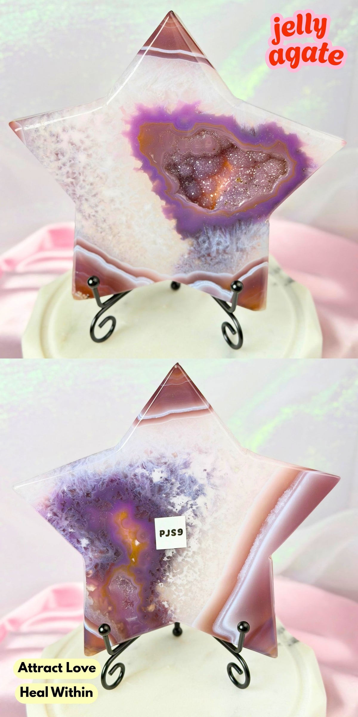 Druzy Pink Purple Jelly Agate (Color-Enhanced Crystal) | Choose your Own
