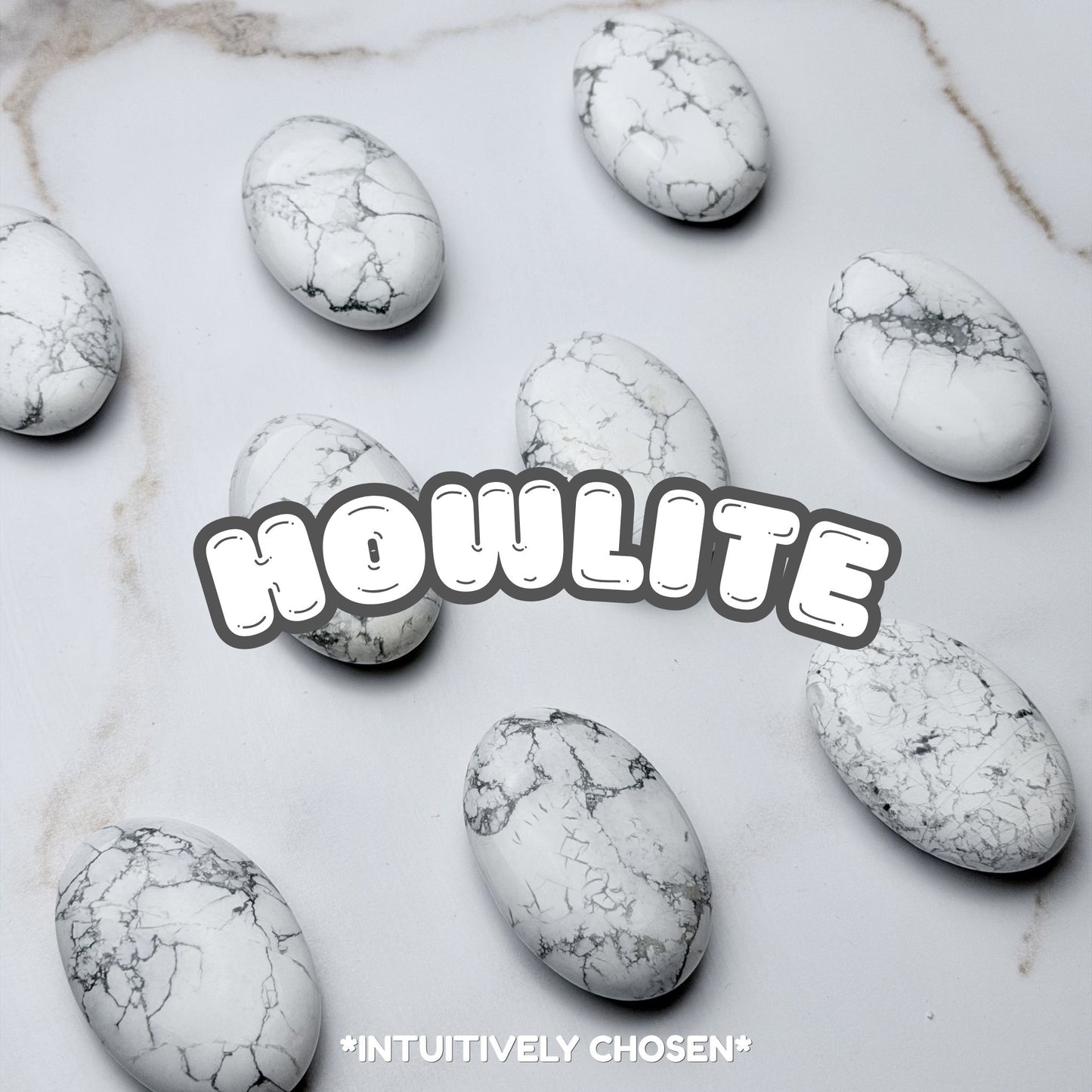 Howlite Palm Stone | Intuitively Chosen