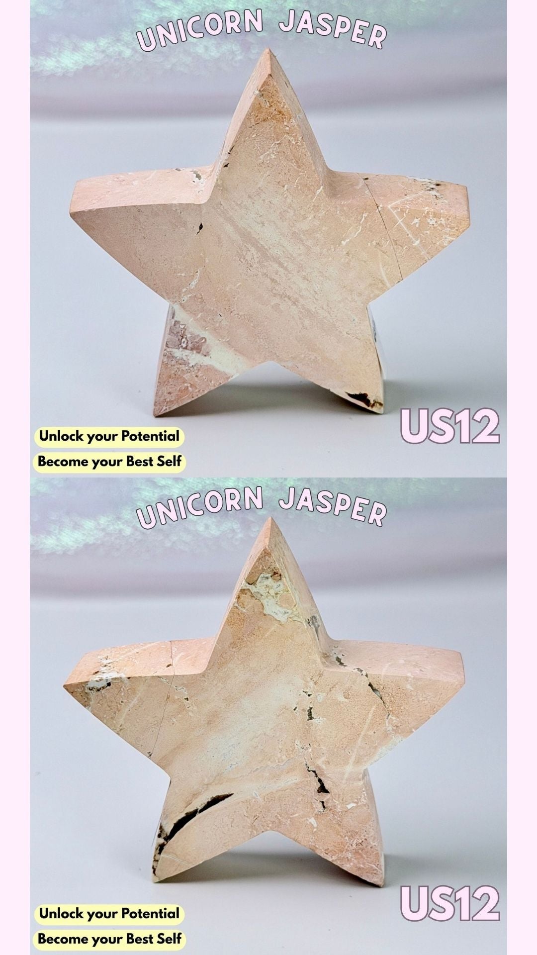 Unicorn Jasper Star Carving | Choose your Own