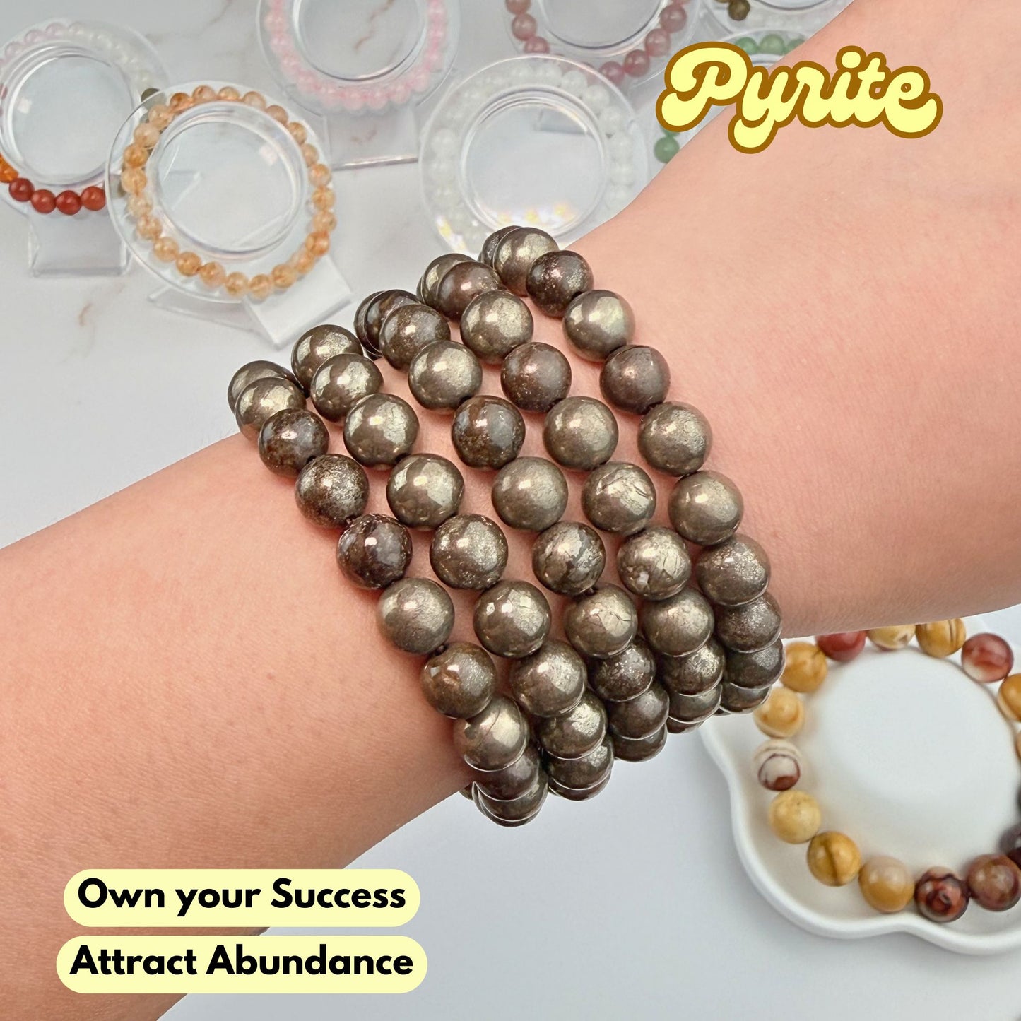 Pyrite 8mm Bracelet