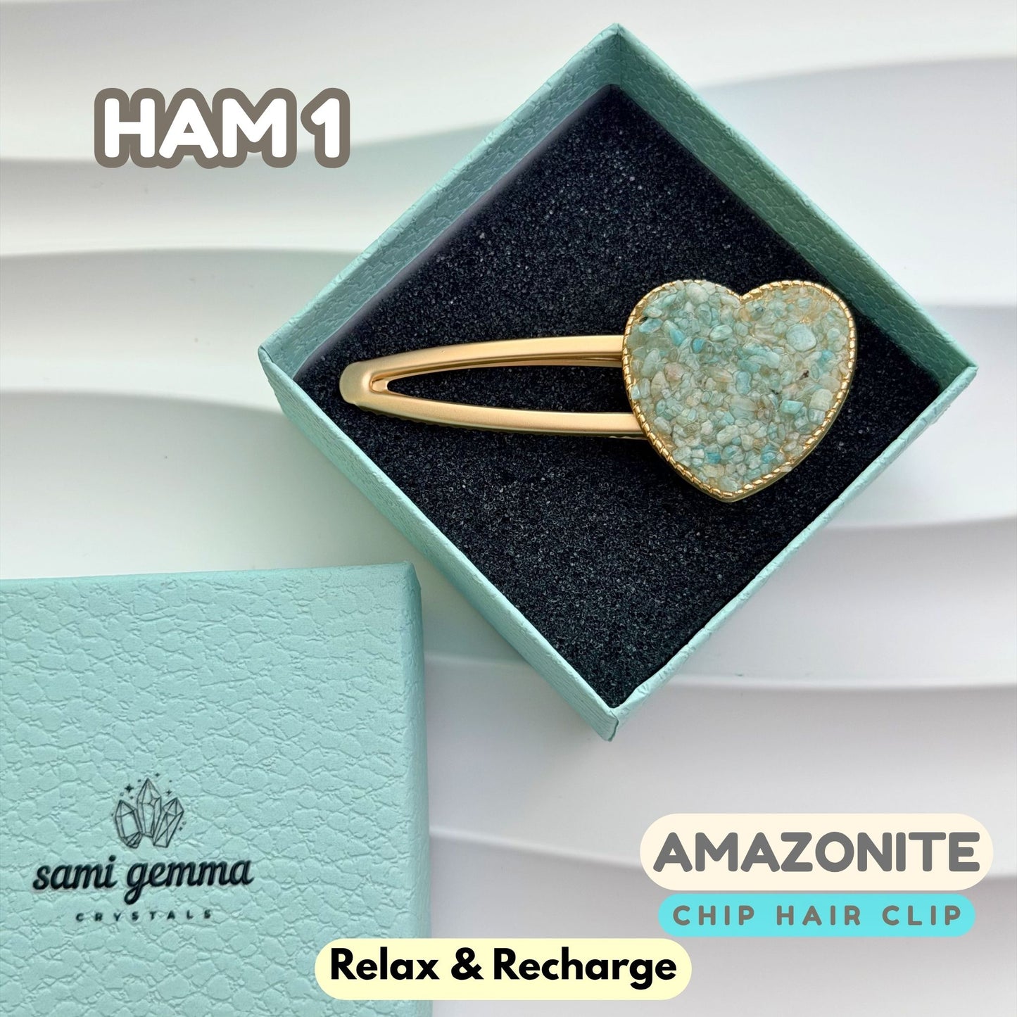 Amazonite Hair Clip | HAM1