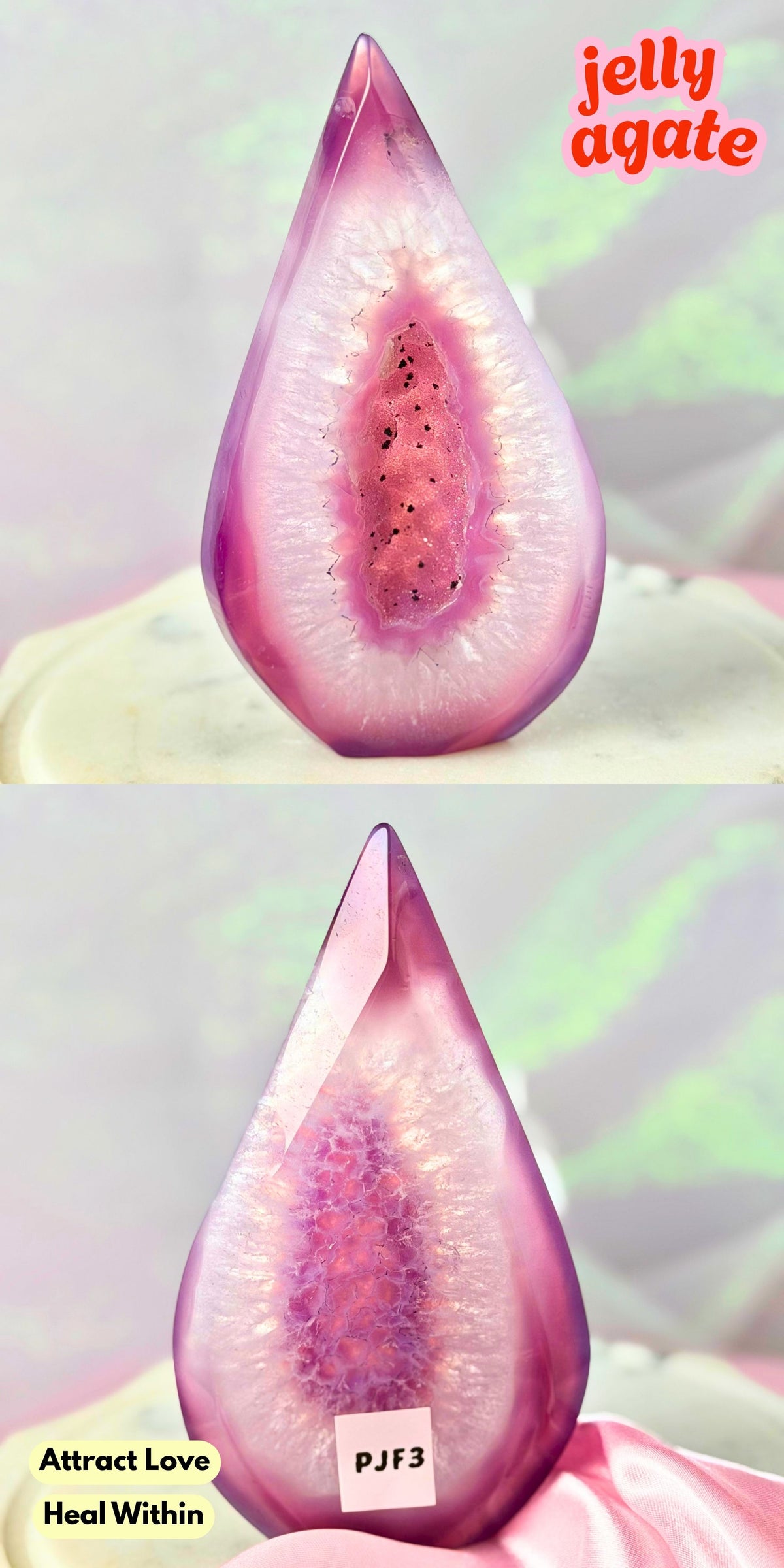 Druzy Pink Purple Jelly Agate (Color-Enhanced Crystal) | Choose your Own