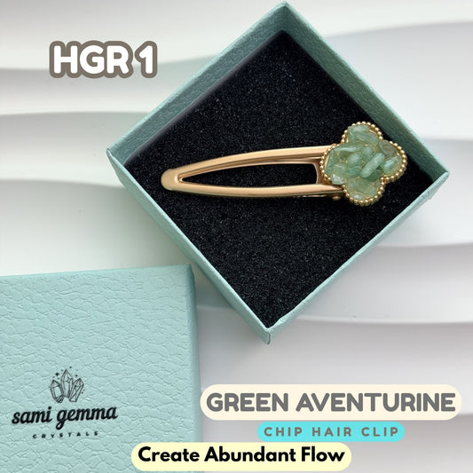 Green Aventurine Hair Clip | HGR1