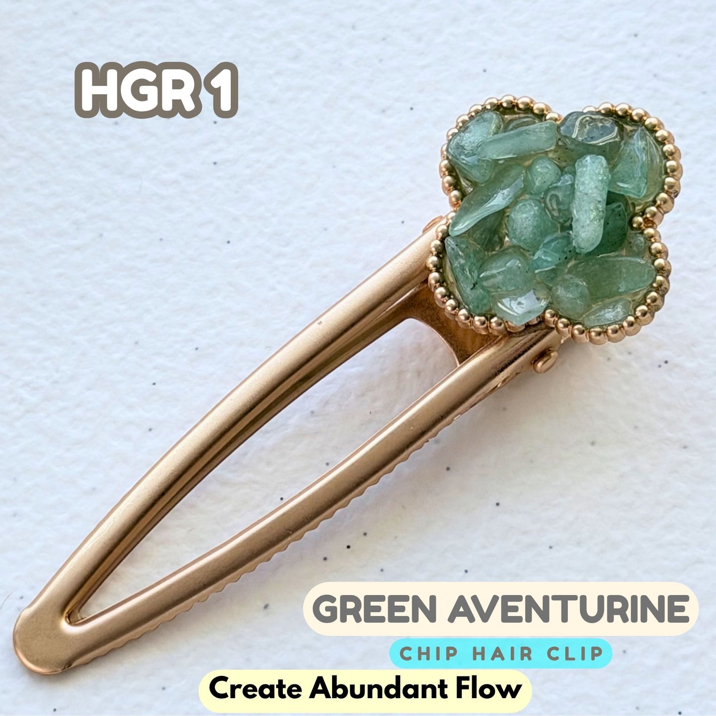 Green Aventurine Hair Clip | HGR1