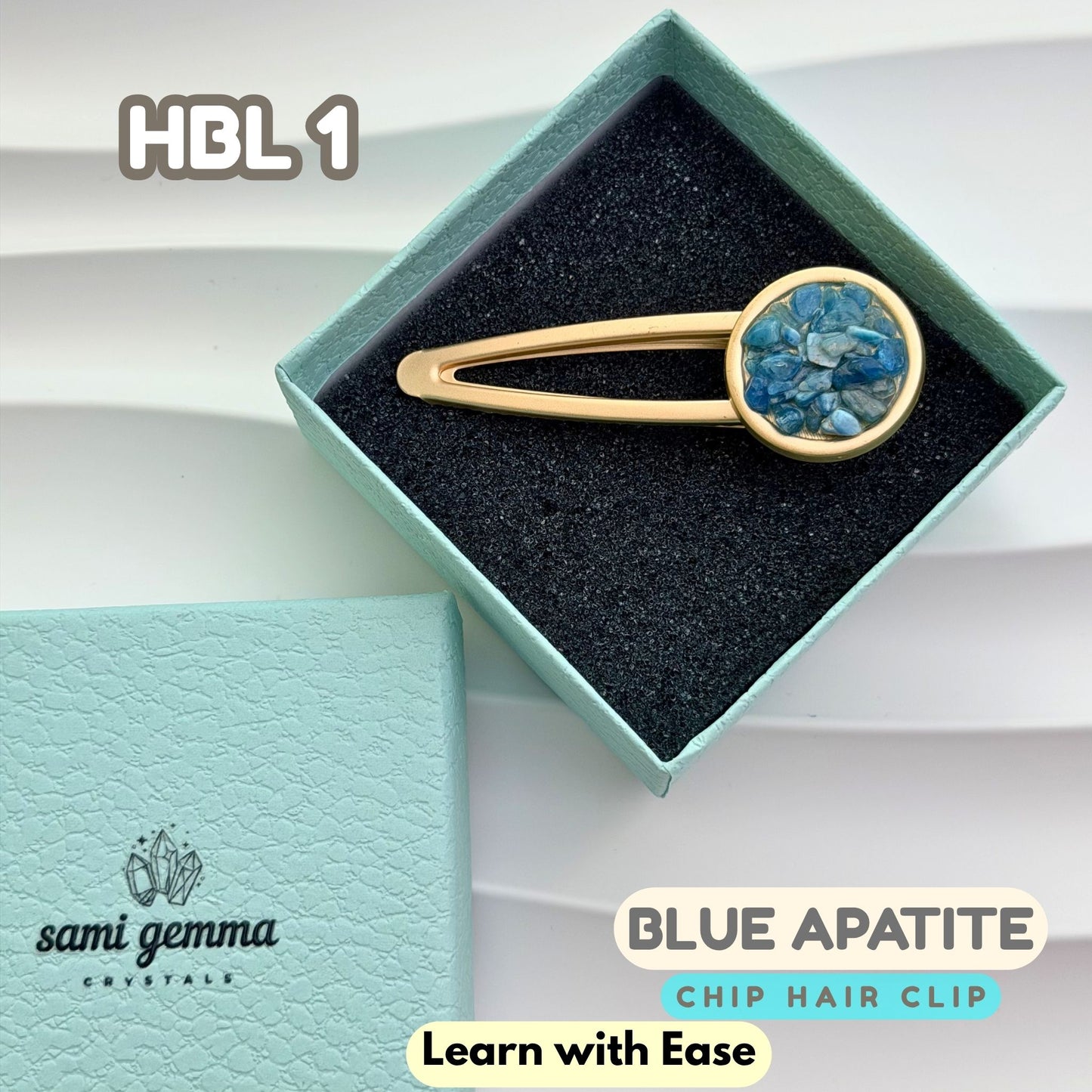 Blue Apatite Hair Clip | HBL1
