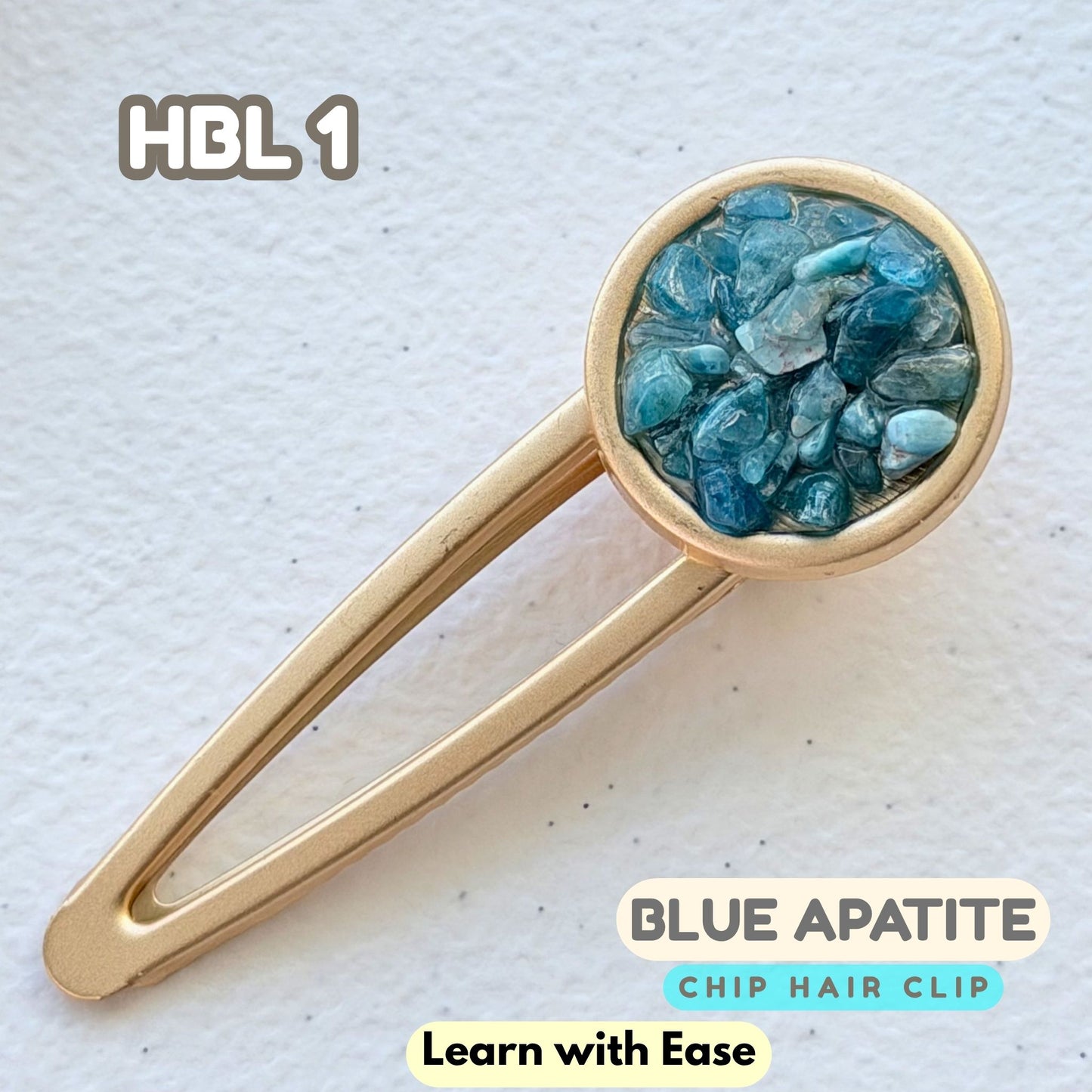 Blue Apatite Hair Clip | HBL1