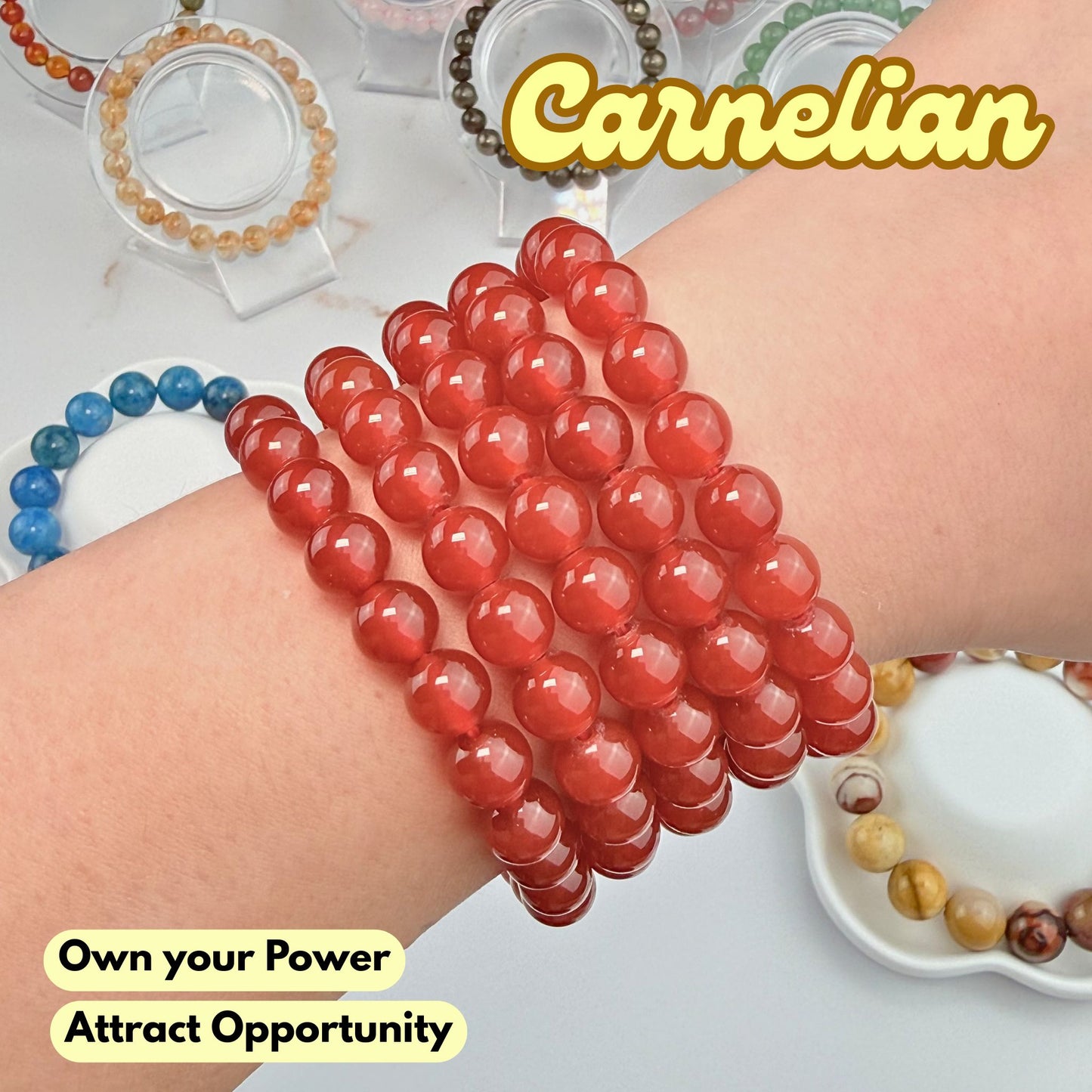 Carnelian 8mm Bracelet
