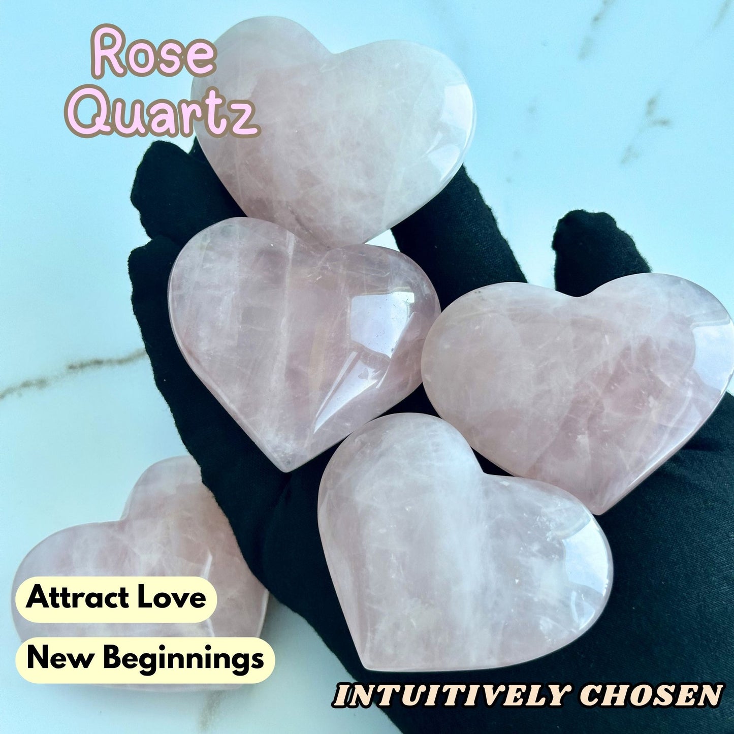 Rose Quartz Heart | Intuitively chosen