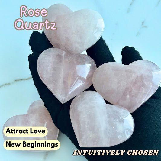 Rose Quartz Heart | Intuitively chosen