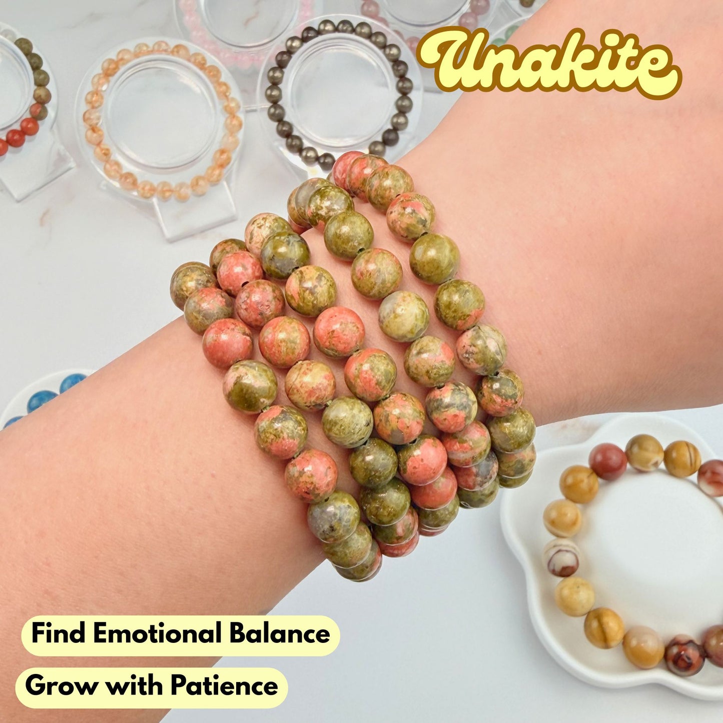 Unakite 8mm Bracelet