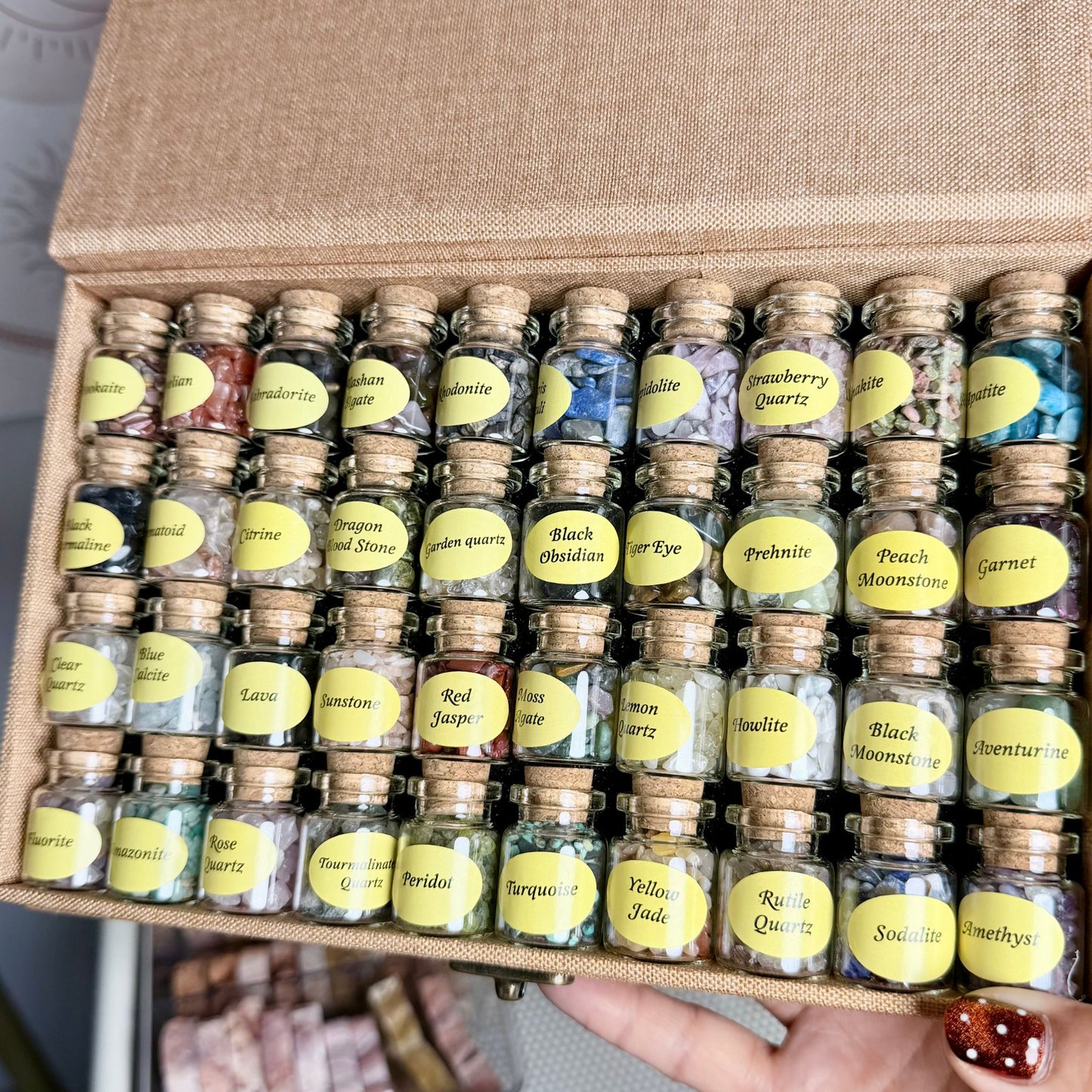 Assorted Natural Crystal Chip Mini Bottles Gift Set