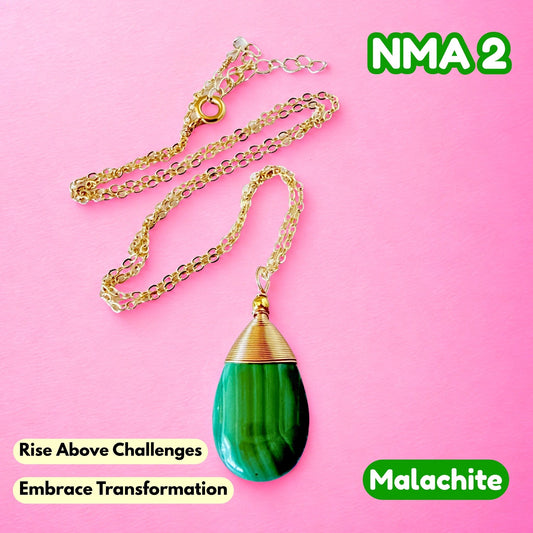 Malachite Teardrop Pendant | NMA2